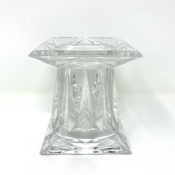 Partylite Quad Prism Small Pedestal Pillar Candle Holder P7374 24% Lead Crystal